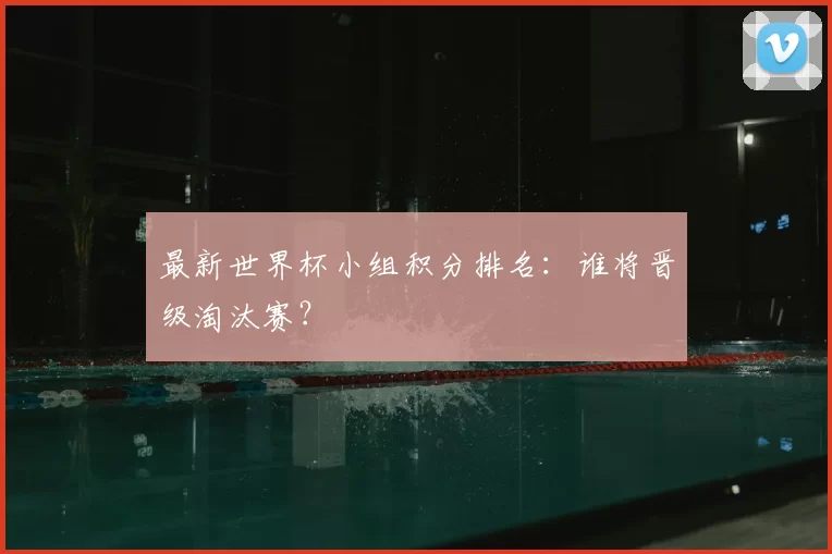 最新世界杯小组积分排名：谁将晋级淘汰赛？